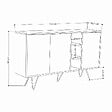 HABITAT ET JARDIN - Buffet en bois "Clara" - 142 x 36 x 83 cm - Grès - vignette