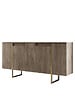 HABITAT ET JARDIN - Buffet en bois "Luxe" - 160 x 35 x 80 cm - Marron - vignette