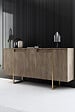 HABITAT ET JARDIN - Buffet en bois "Luxe" - 160 x 35 x 80 cm - Marron - vignette