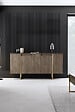 HABITAT ET JARDIN - Buffet en bois "Luxe" - 160 x 35 x 80 cm - Marron - vignette