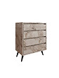 HABITAT ET JARDIN - Commode en bois "Suvera" - 70 x 40 x 86 cm - Beige marbré - vignette