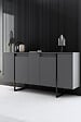 HABITAT ET JARDIN - Buffet en bois "Luxe" - 160 x 35 x 80 cm - Gris anthracite - vignette