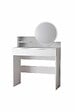 HABITAT ET JARDIN - Coiffeuse avec miroir en bois "Harmony Mini Round" - 90 x 40 x 133 cm - Blanc - vignette