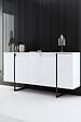 HABITAT ET JARDIN - Buffet en bois "Luxe" - 160 x 35 x 80 cm - Blanc - vignette