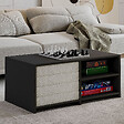 HABITAT ET JARDIN - Table basse en bois "Gord" - 90 x 45 x 44 cm - Gris anthracite - vignette