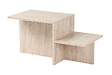 HABITAT ET JARDIN - Table basse en bois "Harmony" - 80 x 40 x 40 cm - Travertin - vignette
