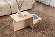 HABITAT ET JARDIN - Table basse en bois "Harmony" - 80 x 40 x 40 cm - Travertin - vignette