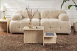 HABITAT ET JARDIN - Table basse en bois "Harmony" - 80 x 40 x 40 cm - Travertin - vignette