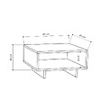 HABITAT ET JARDIN - Table basse en bois "Hola" - 60 x 60 x 32 cm - ChêneAnthracite - vignette