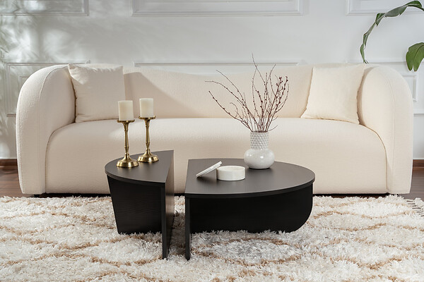 HABITAT ET JARDIN - Table basse en bois "Orion" - 90 x 60 x 30 cm - Bois Noir - large
