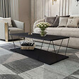 HABITAT ET JARDIN - Table basse en bois "Zisino" - 120 x 50 x 30 cm - Gris anthracite - vignette