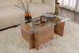 HABITAT ET JARDIN - Table basse en bois "Vetrino" - 105 x 65 x 40 cm - Pin atlantique - vignette