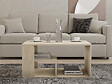 HABITAT ET JARDIN - Table basse en bois "Eros" - 80 x 40 x 50 cm - Travertin - vignette