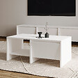 HABITAT ET JARDIN - Table basse en bois "Laris" - 90 x 45 x 35 cm - Blanc - vignette