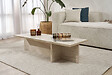 HABITAT ET JARDIN - Table basse en bois "Harbor" - 120 x 45 x 30 cm - Travertin - vignette