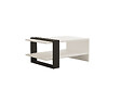 HABITAT ET JARDIN - Table basse en bois "Funda" - 80 x 55 x 35 cm - AnthraciteBlanc - vignette