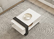 HABITAT ET JARDIN - Table basse en bois "Funda" - 80 x 55 x 35 cm - AnthraciteBlanc - vignette