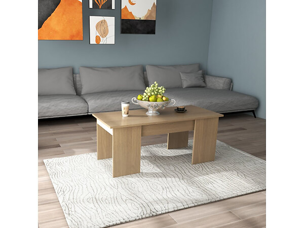 HABITAT ET JARDIN - Table basse "Diana" - 102 x 50 x 43 cm - Chêne - large