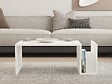 HABITAT ET JARDIN - Table basse en bois "Memo" - 86 x 50 x 32 cm - Blanc - vignette