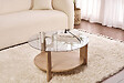 HABITAT ET JARDIN - Table basse en bois "Clara" - 75 x 75 x 40 cm - Chêne SaphirFumées - vignette