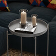 HABITAT ET JARDIN - Table basse en métal "Sheby" 46 x 46 x 56 cm - Gris - vignette