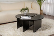HABITAT ET JARDIN - Table basse en bois "Moira" 90 x 90 x 41 cm - Bois Noir - vignette