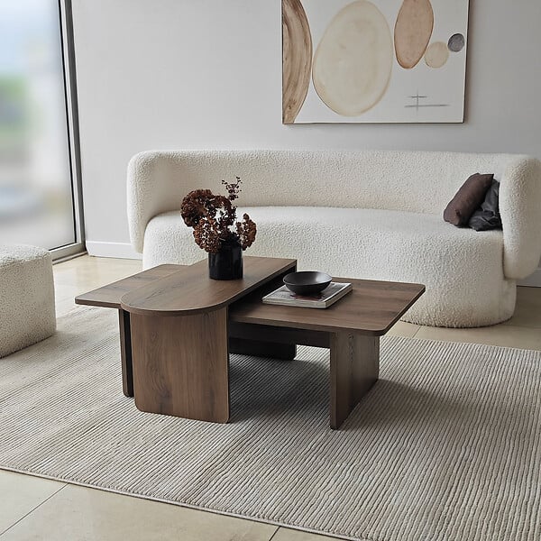 HABITAT ET JARDIN - Ensemble de table basse en bois "Paris" 105 x 60 x 35 cm - Bronze - large