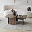 HABITAT ET JARDIN - Ensemble de table basse en bois "Paris" 105 x 60 x 35 cm - Bronze - vignette