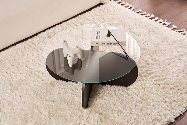 HABITAT ET JARDIN - Table basse en bois "Aeris" - 75 x 75 x 35 cm - Bois NoirFumée - large