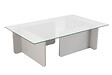 HABITAT ET JARDIN - Table basse en verre "Flavio" 105 x 65 x 30 cm - Gris - vignette