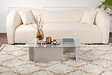 HABITAT ET JARDIN - Table basse en verre "Flavio" 105 x 65 x 30 cm - Gris - vignette