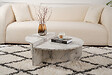 HABITAT ET JARDIN - Table basse en bois "Orion" 90 x 60 x 30 cm - Marbre de Freesia - vignette