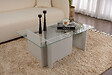 HABITAT ET JARDIN - Table basse en verre "Vetrino" 105 x 65 x 40 cm - Gris - vignette