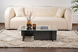 HABITAT ET JARDIN - Table basse en verre "Flavio" 105 x 65 x 30 cm - Anthracite - vignette