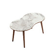 HABITAT ET JARDIN - Table basse en bois "Moon" 99 x 54 x 45 cm - Blanc - vignette