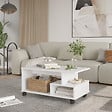 HABITAT ET JARDIN - Table basse en bois "MIN9" - 90 x 51 x 42 cm - Blanc - vignette