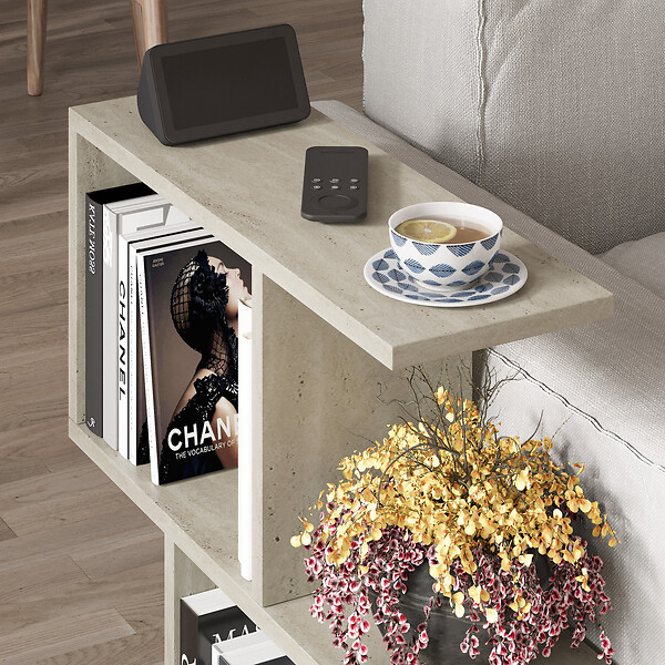 HABITAT ET JARDIN - Table basse en bois "Homemania" - 60 x 60 x 20 cm - Beige - large