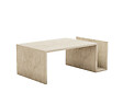 HABITAT ET JARDIN - Table basse en bois "Memo" - 86 x 50 x 32 cm - Travertin - vignette