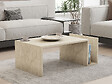HABITAT ET JARDIN - Table basse en bois "Memo" - 86 x 50 x 32 cm - Travertin - vignette