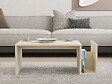 HABITAT ET JARDIN - Table basse en bois "Memo" - 86 x 50 x 32 cm - Travertin - vignette
