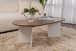 HABITAT ET JARDIN - Table basse en bois "Sable" - 60 x 119 x 40 cm - NoyerBlanc - vignette