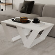 HABITAT ET JARDIN - Table basse en bois "Pipra" - 110 x 60 x 40 cm - Blanc - vignette