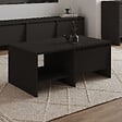 HABITAT ET JARDIN - Table basse en bois "Laris" - 90 x 45 x 35 cm - Noir - vignette