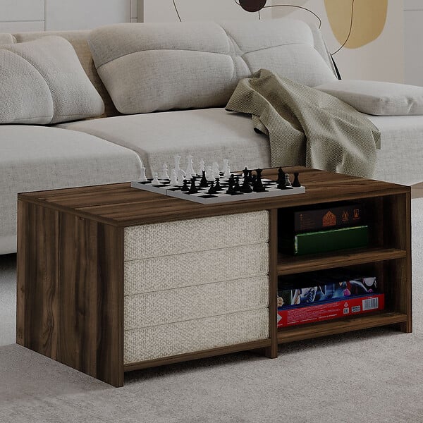 HABITAT ET JARDIN - Table basse en bois "Gord" - 90 x 45 x 44 cm - Marron - large