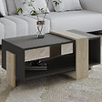 HABITAT ET JARDIN - Table basse en bois "Meleni" - 90 x 49 x 40 cm - Gris anthracite - vignette
