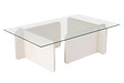 HABITAT ET JARDIN - Table basse en verre "Flavio" 105 x 65 x 30 cm - Bois blanc - vignette