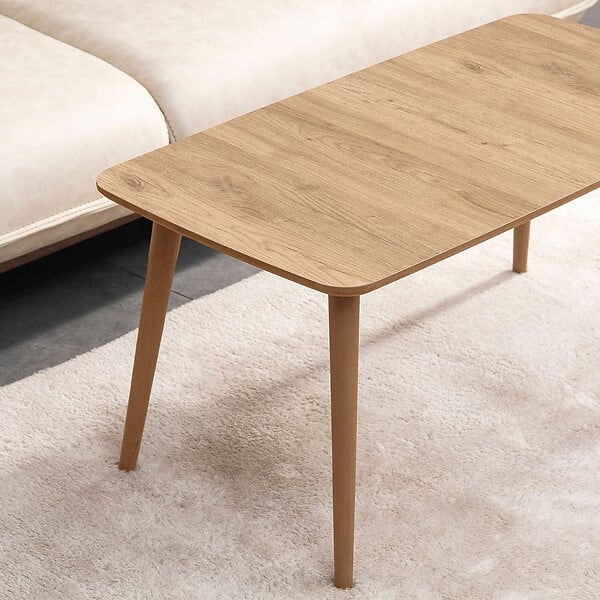HABITAT ET JARDIN - Table basse en bois "Luci" 100 x 53 x 45 cm - Chêne - large