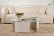 HABITAT ET JARDIN - Table basse en verre "Vetrino" 105 x 65 x 40 cm - Bois blanc - vignette