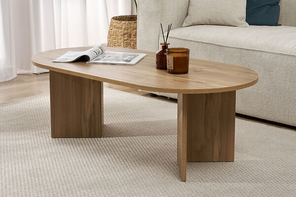 HABITAT ET JARDIN - Table basse en bois "Sable" - 60 x 119 x 40 cm - Chêne - large