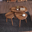 HABITAT ET JARDIN - Ensemble de table basse en bois "Alvin" 80 x 52 x 50 cm - Noyer - vignette